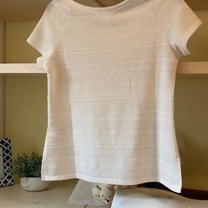 H&M off white knit suit top